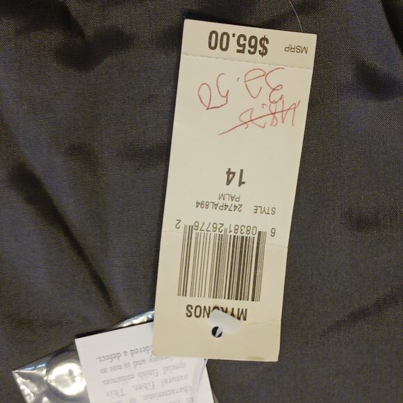 Charter Club Women's Size 14 Greenish Brown Midi Wrap Skirt 100% Silk NWT $65 - Picture 4 of 9